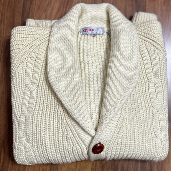 AstorONE Oversized Grandpa Button Down Shawl Collar  Cardigan  Sweater Size XL - Picture 5 of 9